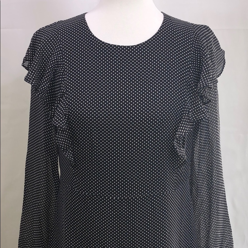 Who What Wear Black Polka Dot Dress